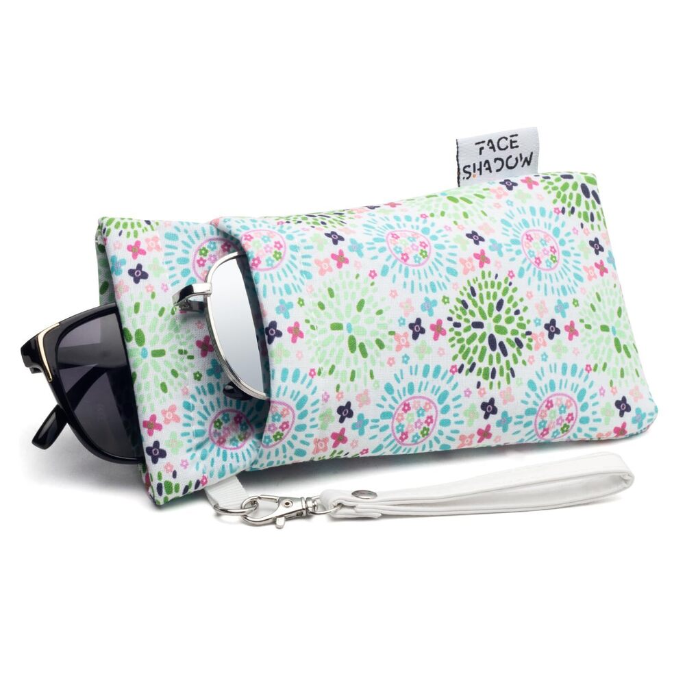 9698 Double Eyeglasses Pouch Large Squeeze Top Microfiber Soft Glasses Case